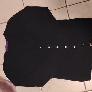 Classic Black V-Neck Cardigan by Henbury Classics